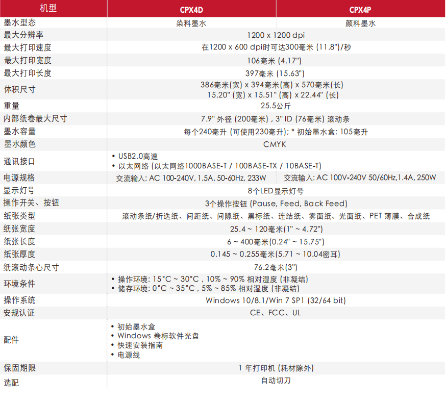 TSC CPX4彩色标签打印机